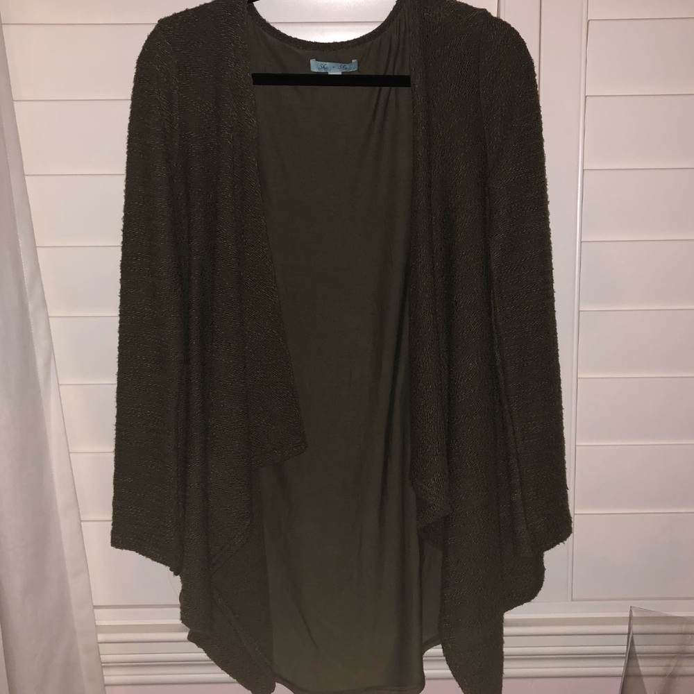 Olive green cardigan